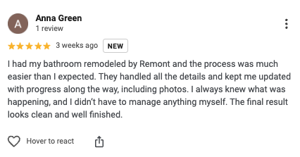 Anna Green Google Review