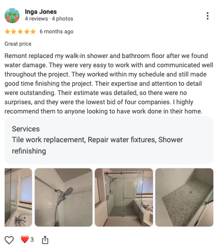 Inga Jones Google Review