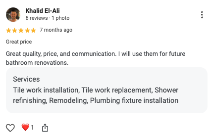 Khalid El-Ali Google Review