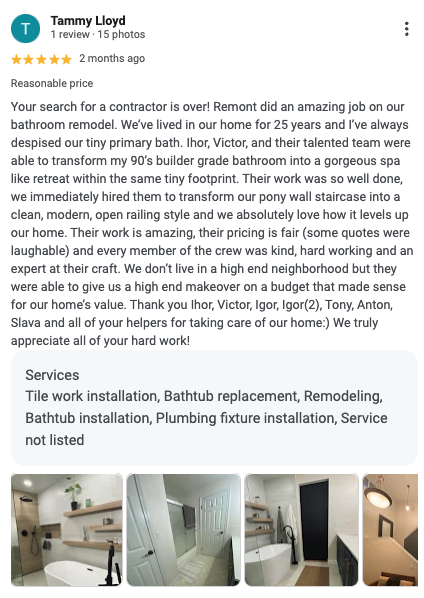 Tammy Lloyd Google Review