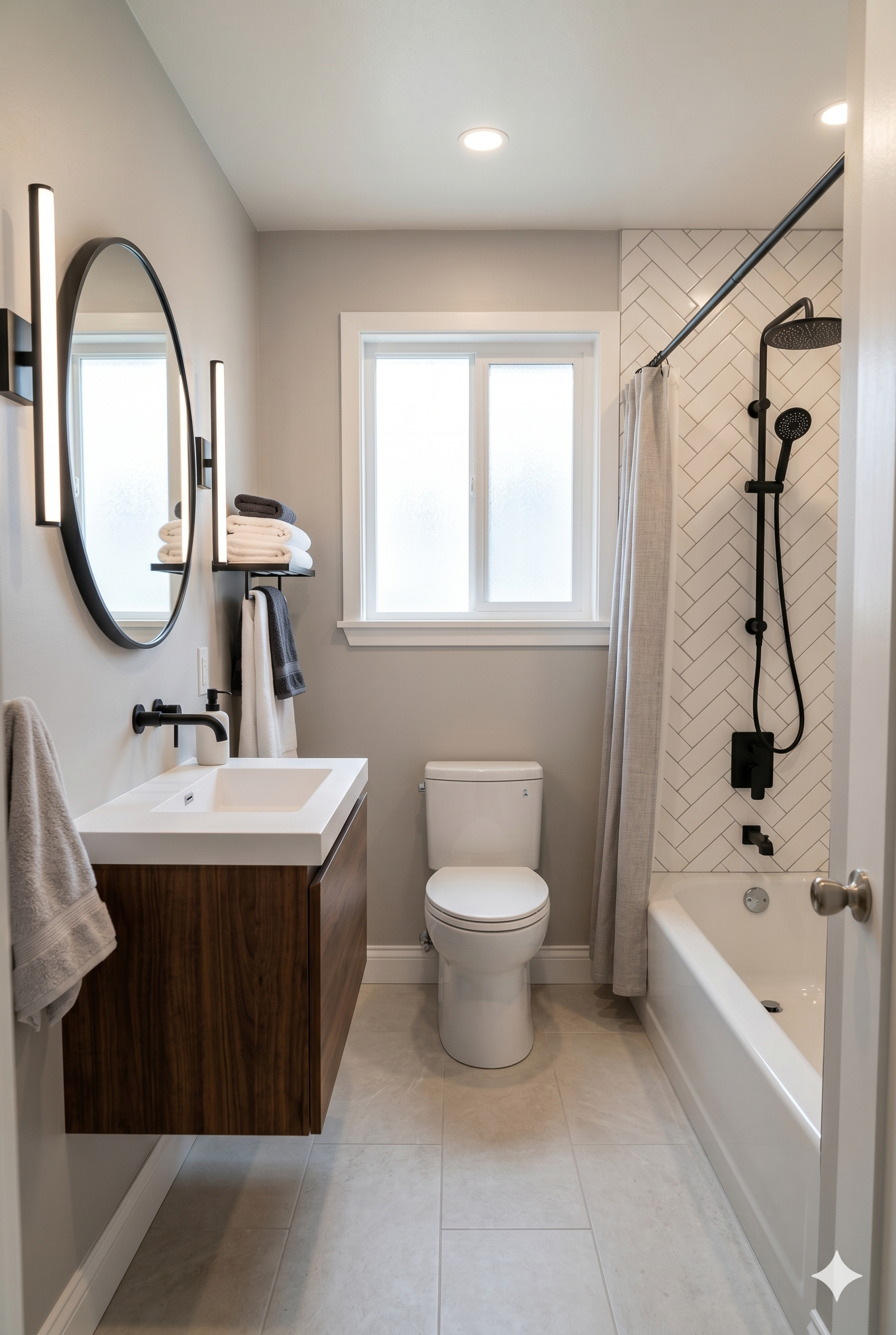 Beautiful new bathroom after remodel